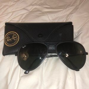 matte black aviators